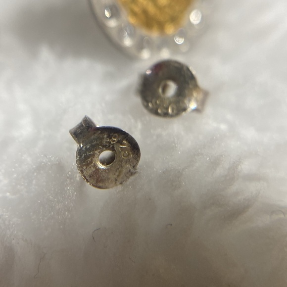 Hand made and signed Sterling 925 Sunflower Studs - Picture 6 of 11